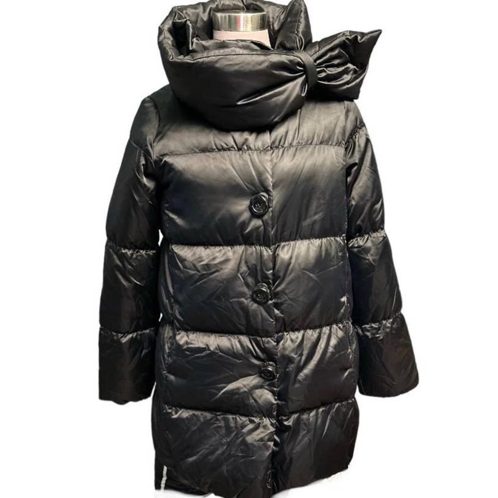 Exquisite Kate Spade Puffer DOWN Jacket Scart Coat Collar $599 Black Size Large - Picture 2 of 16
